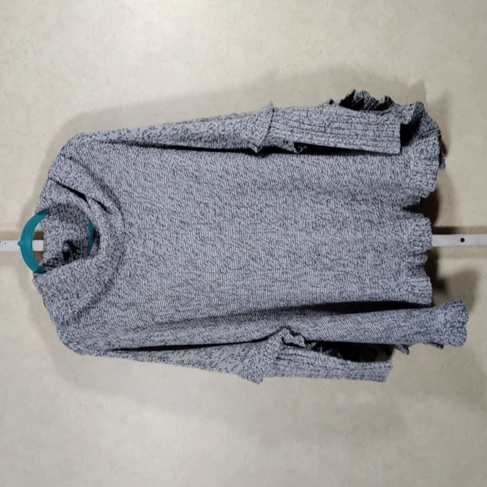 *E166 Alya gray marbled poncho cowl neck sweater M/L CLEARANCE